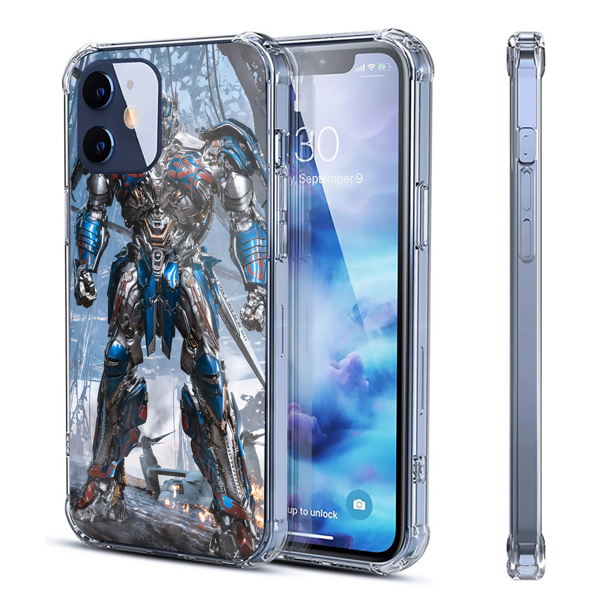 （画像用） Transformers トランスフォーマー 【iPhone 12シリーズ対応】透明スマホケース（クリアソフトケース）
